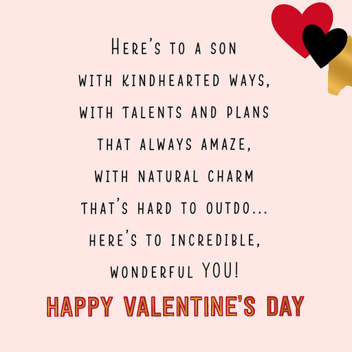 Love By the Heartful Valentine's Day Card for Son, 