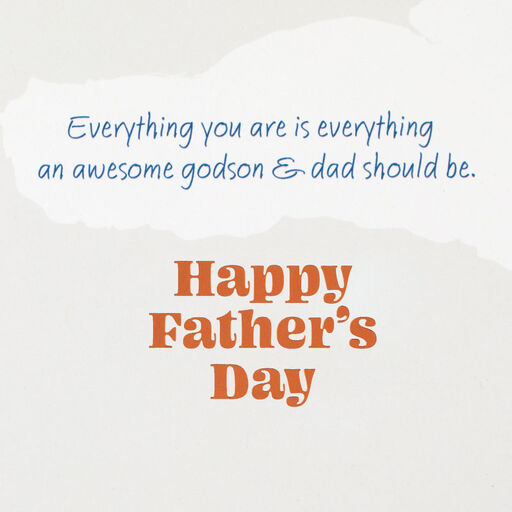 Awesome Dad and Godson Father's Day Card, 