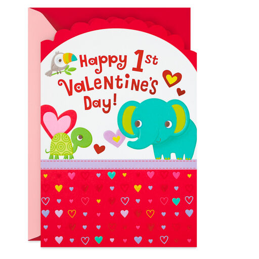 Baby Animals First Valentine's Day Card, 