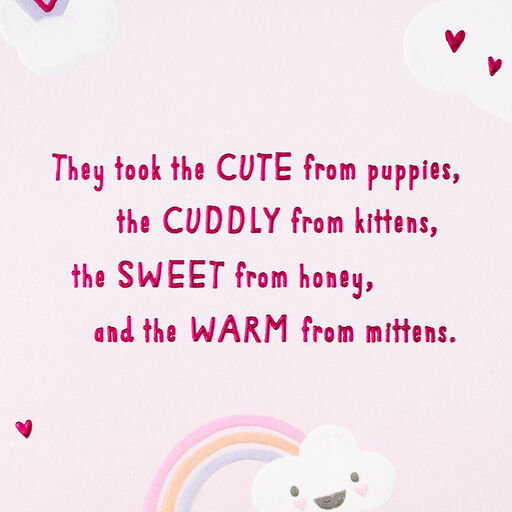 Sweet Little Girl Baby's First Valentine's Day Card for Granddaughter, 