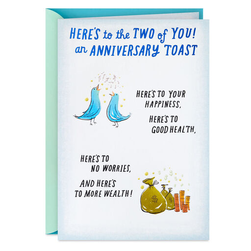 A Toast to the Two of You Anniversary Card, 