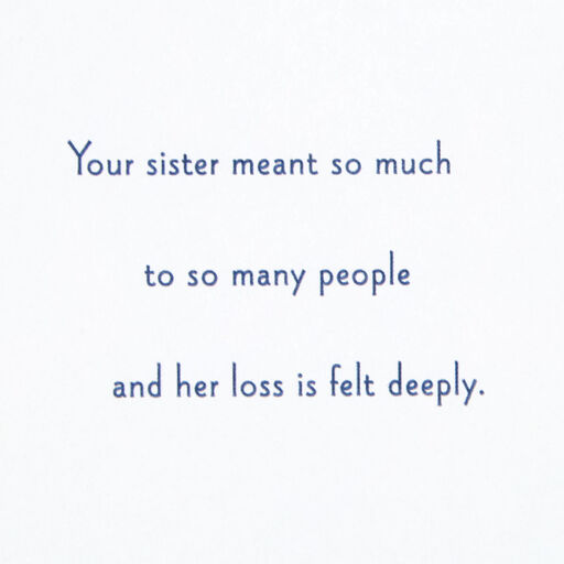 Celebrating Your Sister's Life Sympathy Card, 