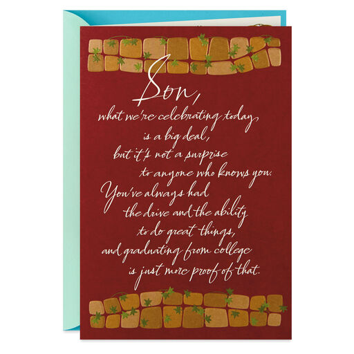 Today Is a Big Deal College Graduation Card for Son, 