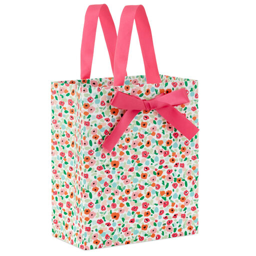 6.5" Bright Floral Small Gift Bag, 