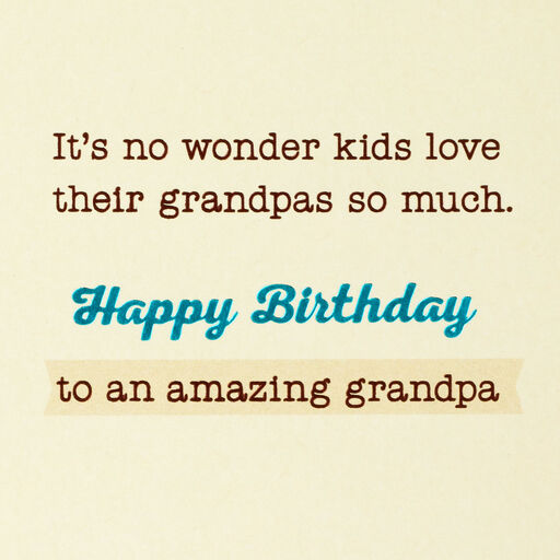 Hugs, Laughter and Love Birthday Card for Grandpa, 