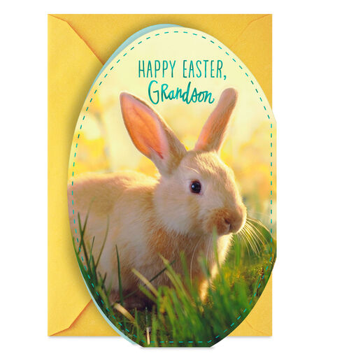 Happy and Loved Easter Card for Grandson, 