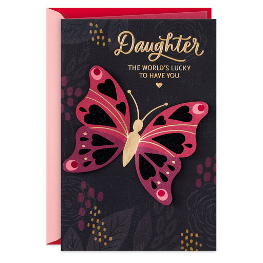 The World's Lucky to Have You Valentine's Day Card for Daughter, 