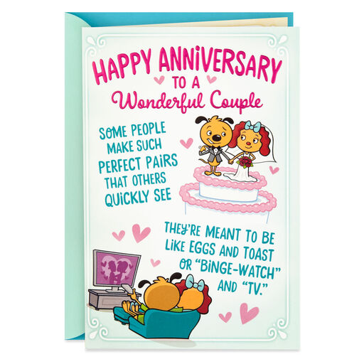 You Make the Perfect Pair Funny Pop-Up Anniversary Card, 