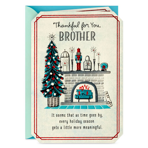 Thankful for You Christmas Card for Brother, 