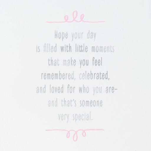 Celebrated and Loved Confetti Balloons Birthday Card, 