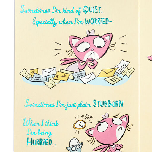 Cute Cat Couple Cartoon Birthday Card for Husband, 