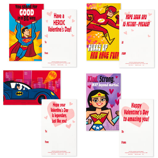 DC Comics™ Justice League™ Kids Classroom Valentines Set With Cards, Stickers and Mailbox, 