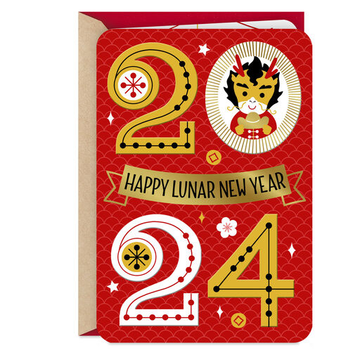 Let's Welcome the Dragon 2024 Chinese New Year Card, 