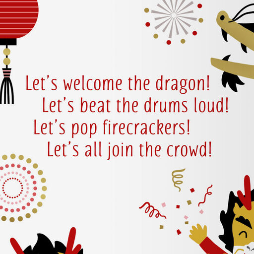 Let's Welcome the Dragon 2024 Chinese New Year Card, 