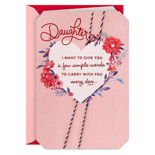 Can't Imagine a World Without You Valentine's Day Card for Daughter, 