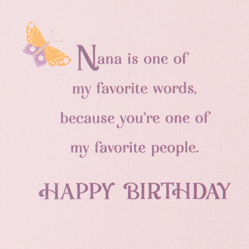 You're One of My Favorite People Birthday Card for Nana, 