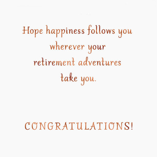 Hope Happiness Follows You Retirement Card, 