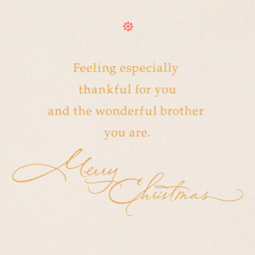 Thankful for You Christmas Card for Brother, 