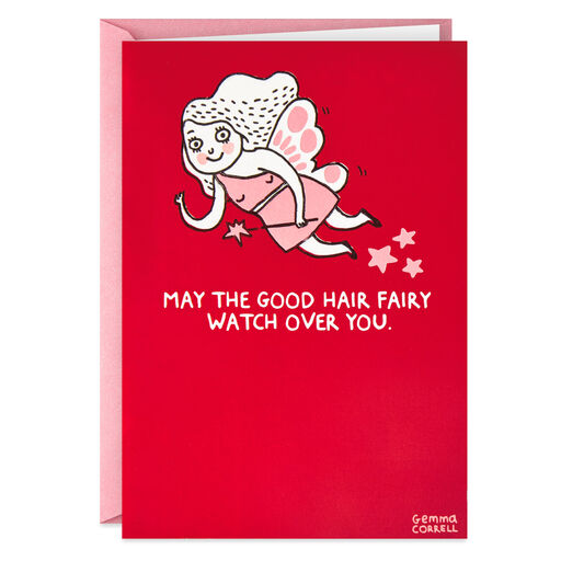 Good Hair Fairy Funny Card, 