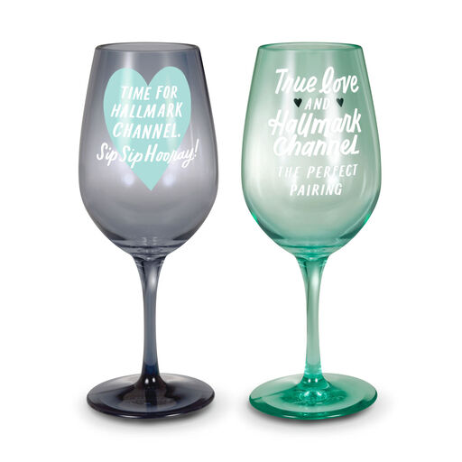 Hallmark Channel Perfect Pairing Acrylic Wine Glasses, Set of 2, 