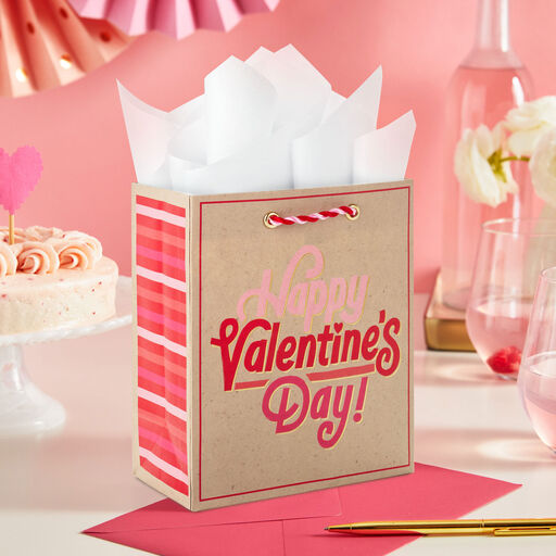 6.5" Happy Valentine's Day Small Gift Bag, 