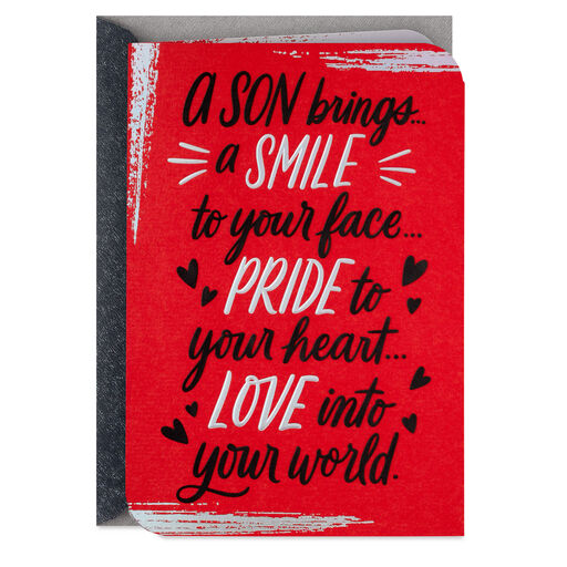 Smiles, Pride and Love Valentine's Day Card for Son, 
