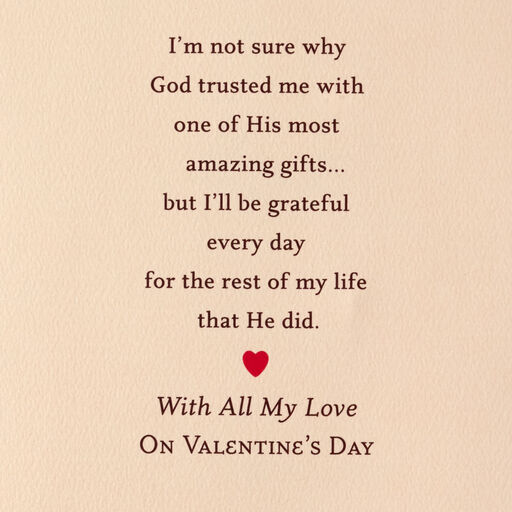 Incredible Gift Religious Valentine's Day Card for Wife, 