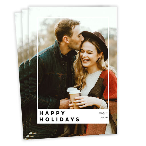 Instant Photo-Style Frame Flat Holiday Photo Card, 