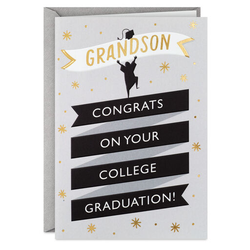 So Proud of You College Graduation Card for Grandson, 