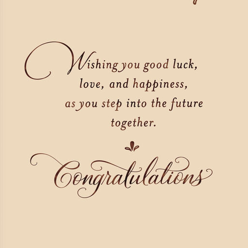Luck, Love and Happiness Wedding Card, 