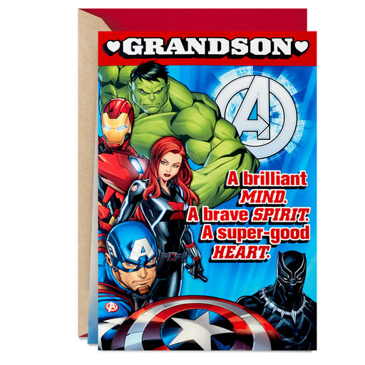 Marvel Avengers Avenger in Training Pop-Up Valentine's Day Card for Grandson, 