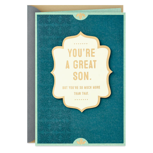 You're a Good Son and So Much More Birthday Card, 