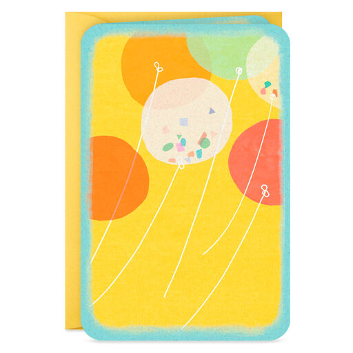 3.25" Mini Balloons Blank Card, 
