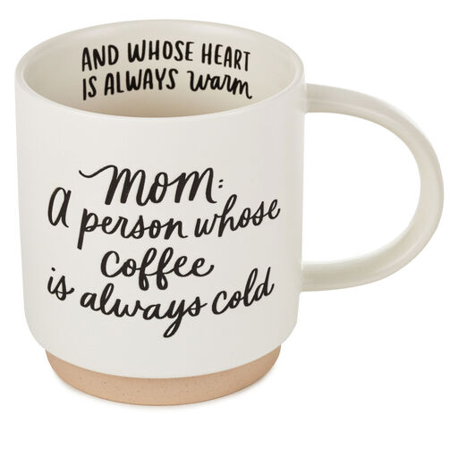 Mom Cold Coffee Warm Heart Funny Mug, 16 oz., 