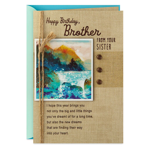 Everything You Wish Birthday Card for Brother From Sister, 