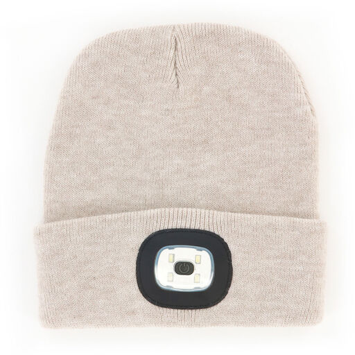 Night Scout Light-Up Rechargeable LED Beanie, Oat, 
