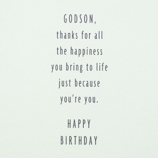 One-of-a-Kind Birthday Card for Godson, 