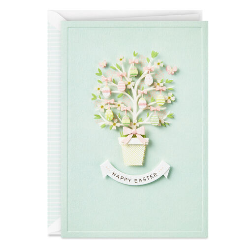 Bright and Beautiful Easter Egg Tree Easter Card, 