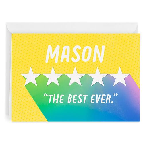 Personalized Five Stars Card, 