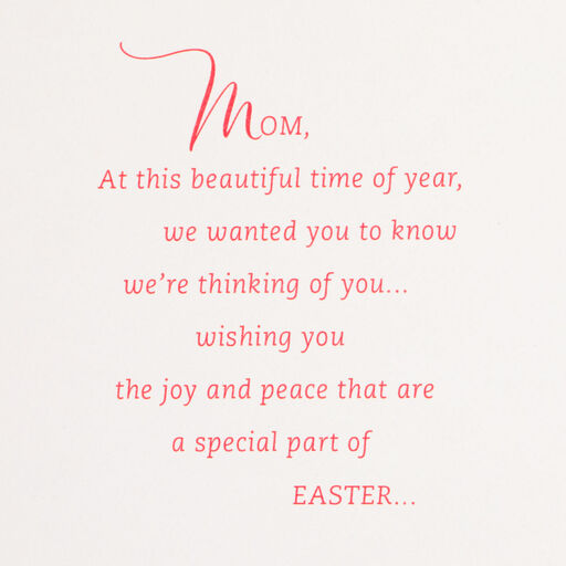 Love, Joy and Peace Easter Card for Mom From Both of Us, 
