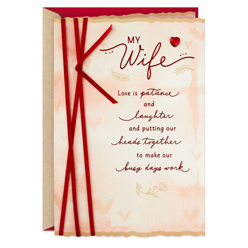 So Thankful for You Valentine's Day Card for Wife, 