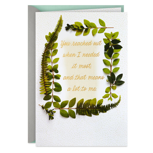 Your Caring Means a Lot Sympathy Thank-You Card, 