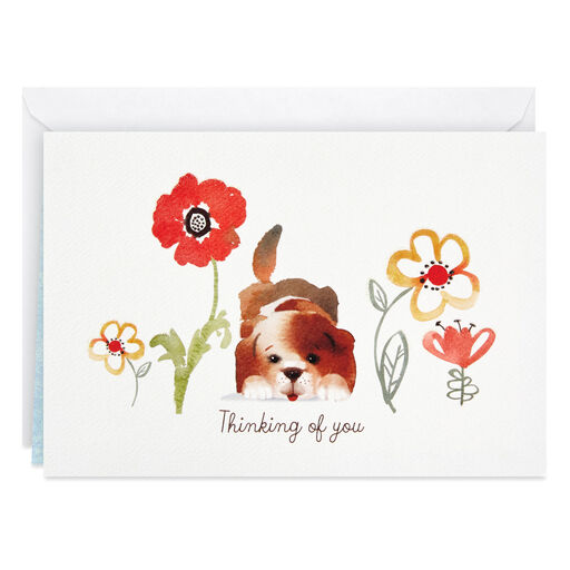 UNICEF Puppy and Flowers Friendship Card, 
