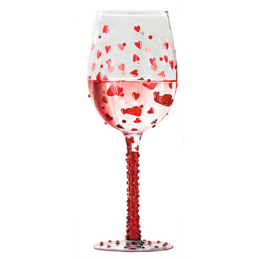 Lolita Red Hot Handpainted Wine Glass, 15 oz., 