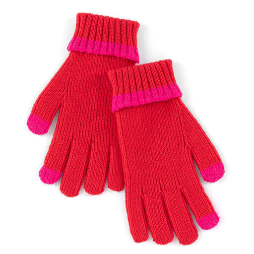 Shiraleah Red Joy Touchscreen Gloves, 