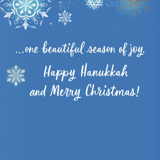 Two Festive Traditions Hanukkah and Christmas Card, 