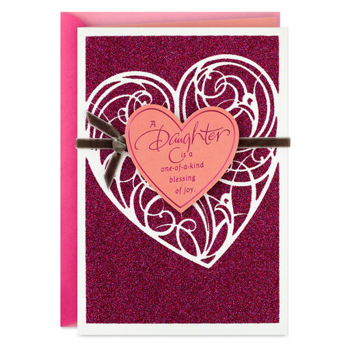 One-of-a-Kind Blessing Religious Valentine's Day Card for Daughter, 