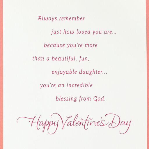 One-of-a-Kind Blessing Religious Valentine's Day Card for Daughter, 