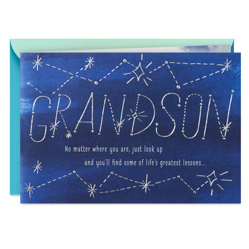You Shine Brightly Birthday Card for Grandson, 
