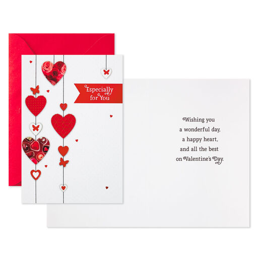 String of Hearts Valentine's Day Cards, Pack of 6, 